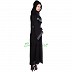 Abaya with flower applique and diamond work